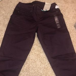 maroon jeans